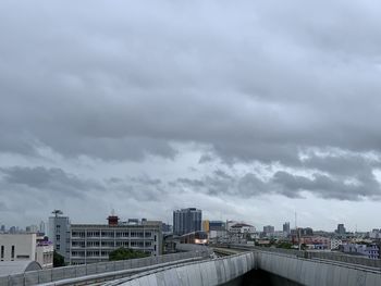 Buildings in city against sky