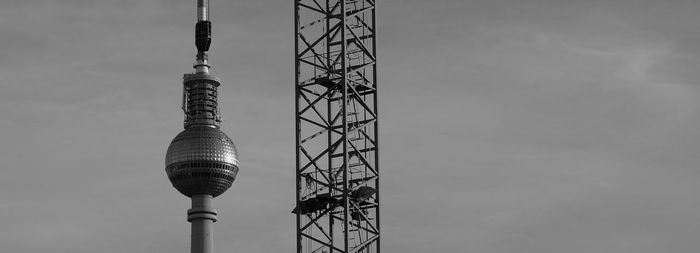 Low angle view of tower against sky