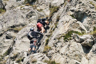 Group of people on rock