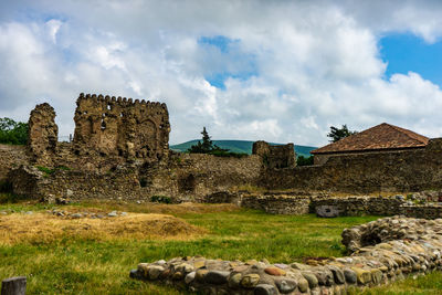 Famous travel landmark of samtavisi cathedral in shida kartli region of georgia