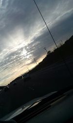 View of train against cloudy sky