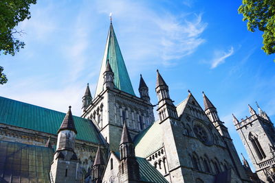 Low angle view of traditional building against sky