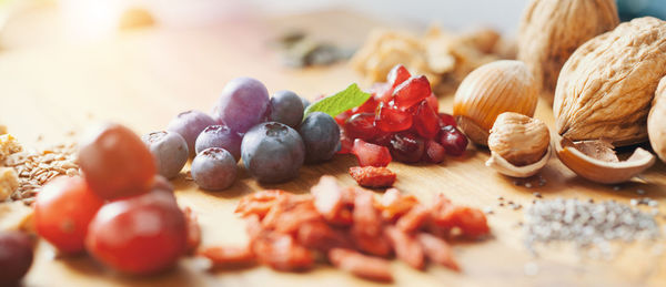 Close-up of vegetables on table