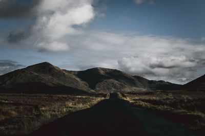 Road passing through mountain