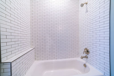 White wall in bathroom