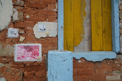 Weathered wall of old building