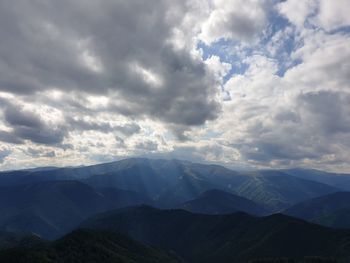 Scenic view of dramatic landscape against sky