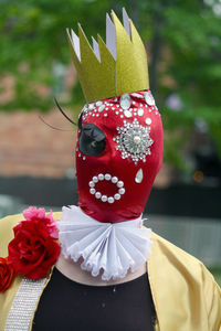 Close up of red umbrella