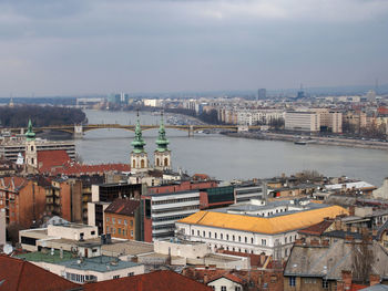 High angle view of cityscape