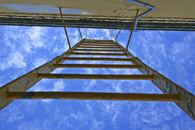 Low angle view of building against blue sky