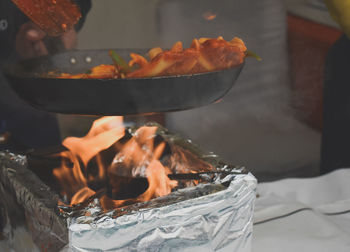 Close-up of cooking food 