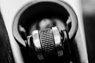 Close-up of old machine part