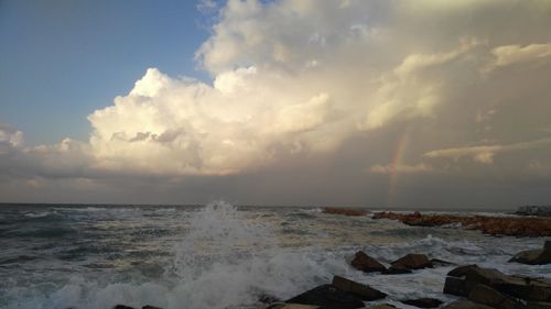 Scenic view of sea against sky