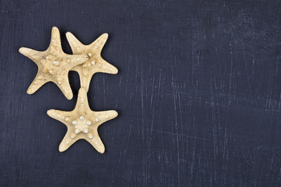 Directly above shot of christmas decorations on table