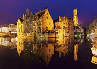 Reflection of buildings in water