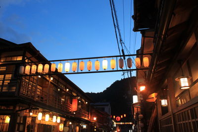 Low angle view of building against sky at night