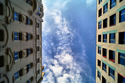 Low angle view of buildings against sky