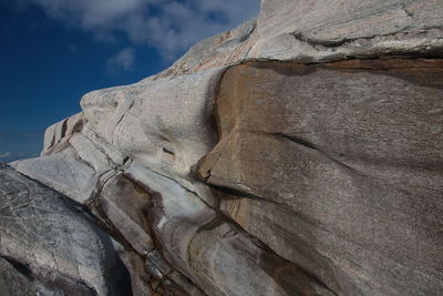 Low angle view of statue against sky