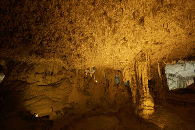 Rock formation in cave