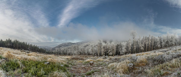 Panoramic view of landscape against sky