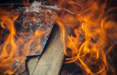 Close-up of meat on barbecue grill