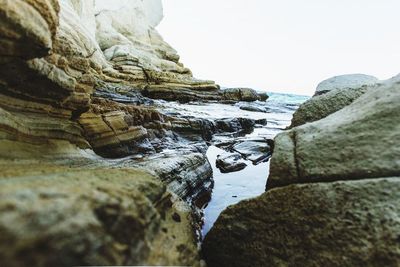 Scenic view of rock formations