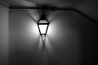 Illuminated light in room