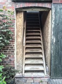 Closed door of old building