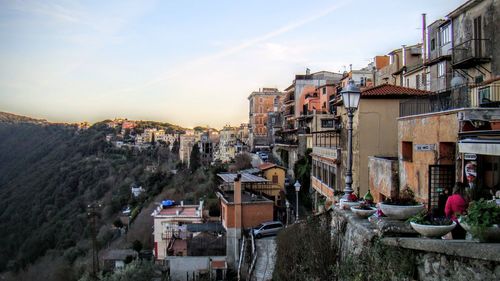 Houses at castel gandolfo against sky