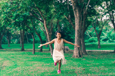 Full length of woman in park