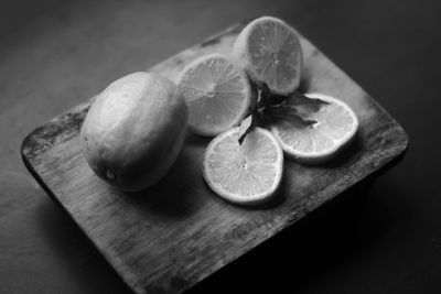 Close-up of food on cutting board