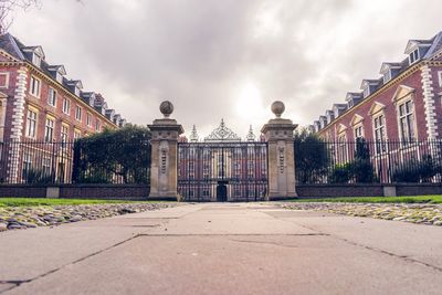 View of building against cloudy sky