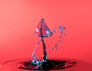 Close up of droplet splashing