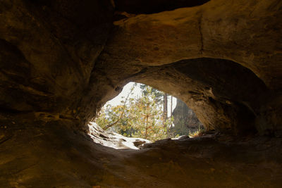 Rock formations in cave