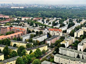 High angle view of cityscape