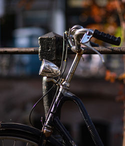 Close-up of bicycle wheel