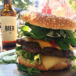 Close-up of food on table