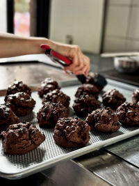 Close-up of chocolate cake