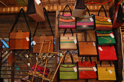 Full frame shot of multi colored shop