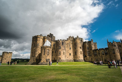 View of castle against cloudy sky