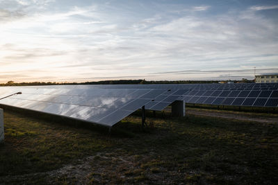Solar panels on a field in germany