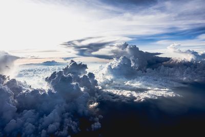 Aerial view of cloudscape against sky