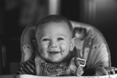 Close-up portrait of a smiling boy