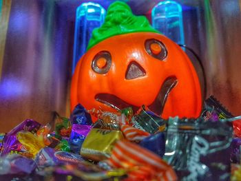 Close-up of halloween pumpkin