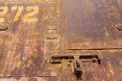 Full frame shot of old rusty metal