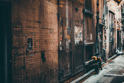 Buildings by alley