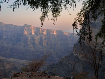 Scenic view of rock formations against sky