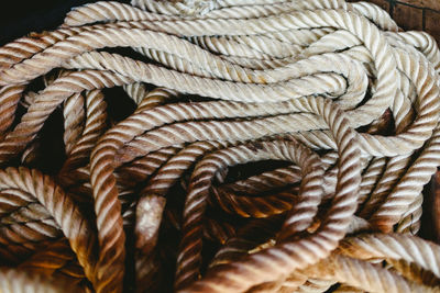 Close-up of ropes