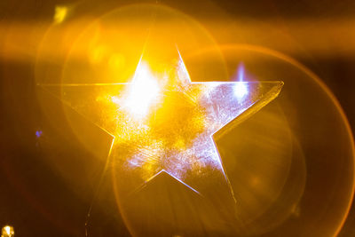 Close-up of illuminated lamp