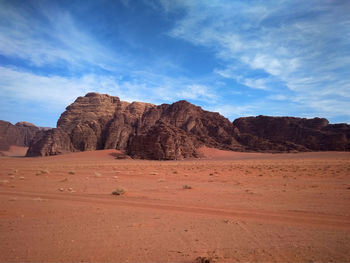 Scenic view of desert against sky